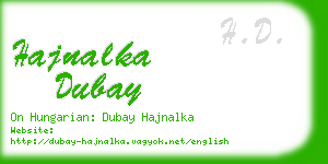hajnalka dubay business card